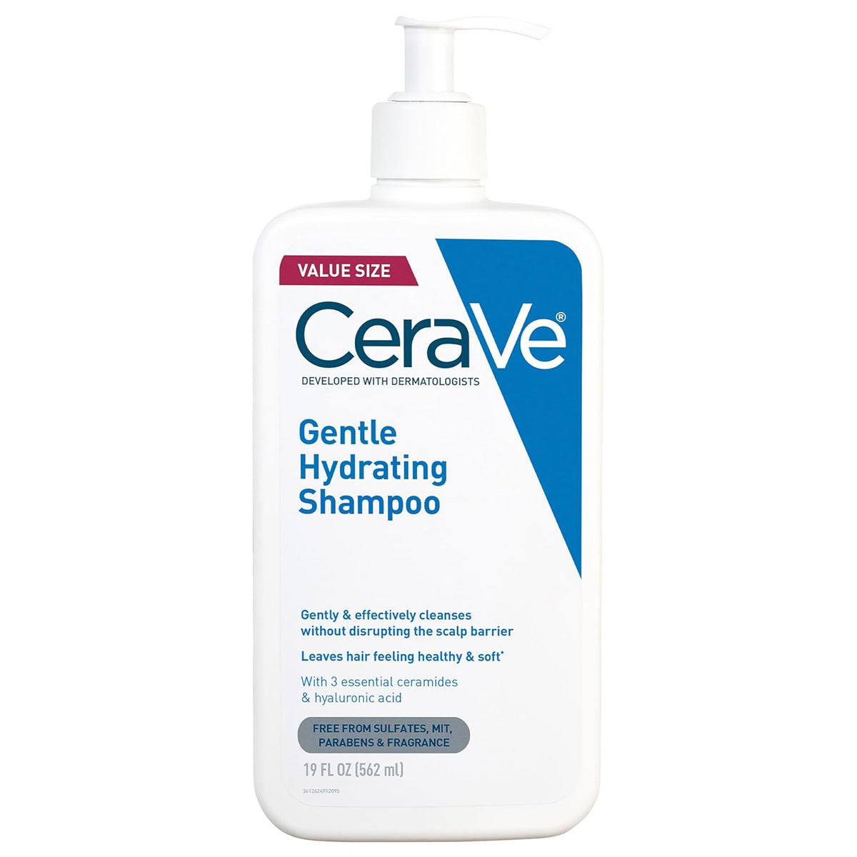 CeraVe Gentle Hydrating Shampoo with Hyaluronic Acid for Hair & Scalp. 12oz | Leaves Hair and Scalp Soft and Healthy-Looking with Ceramides. Niacinamide and A Color Safe Formula